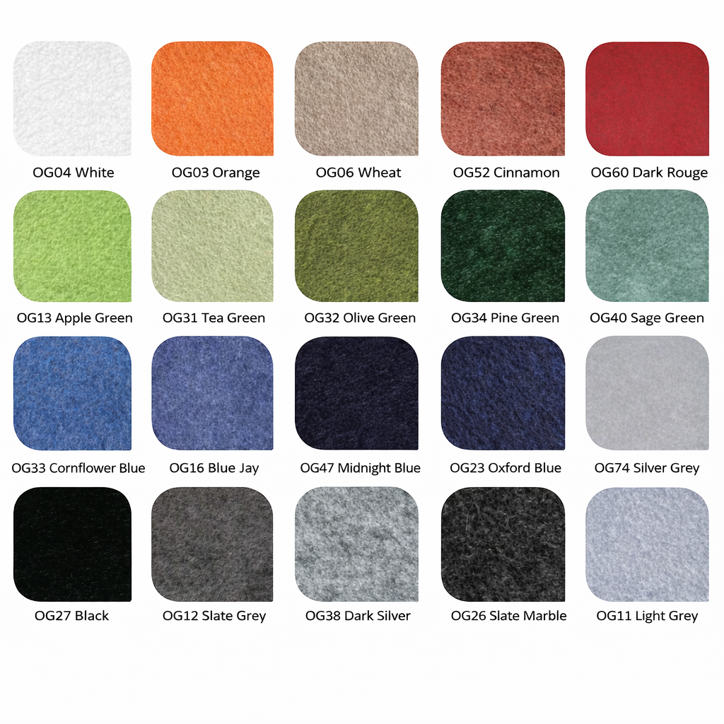 24mm Deep Acoustic Panel Colours
