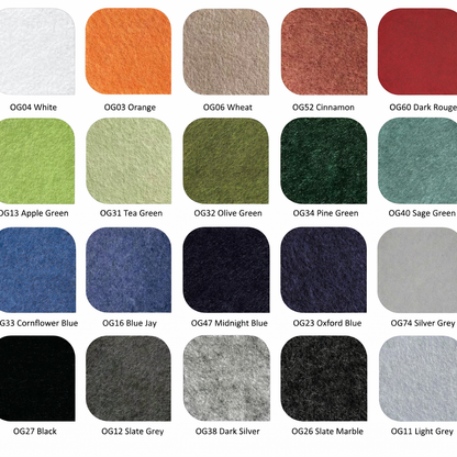 24mm Deep Acoustic Panel Colours