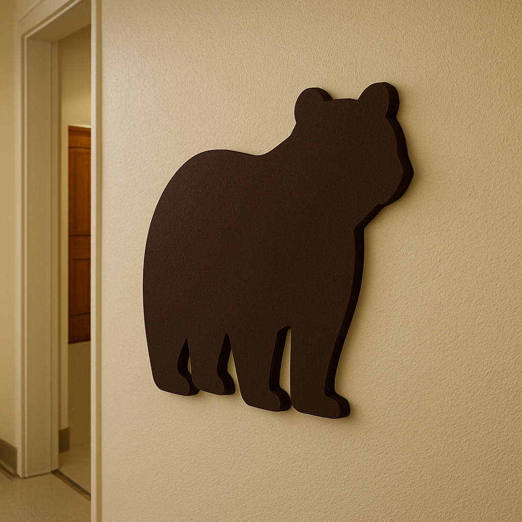 Bear Shaped Polycolour Board
