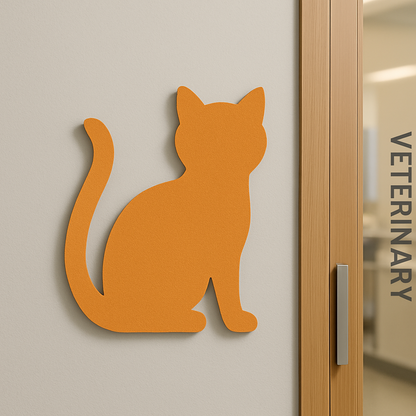 Cat Shaped Polycolour Board