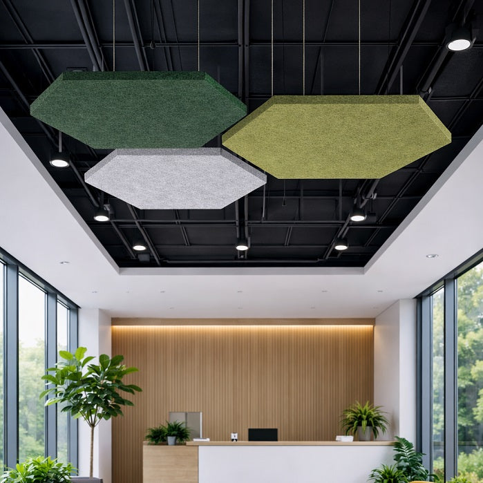 Hexagonal Modular Rafts Acoustic Ceiling Rafts – Aura Acoustic Panels