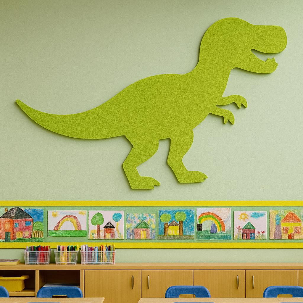 Dinosaur Shaped Polycolour Board