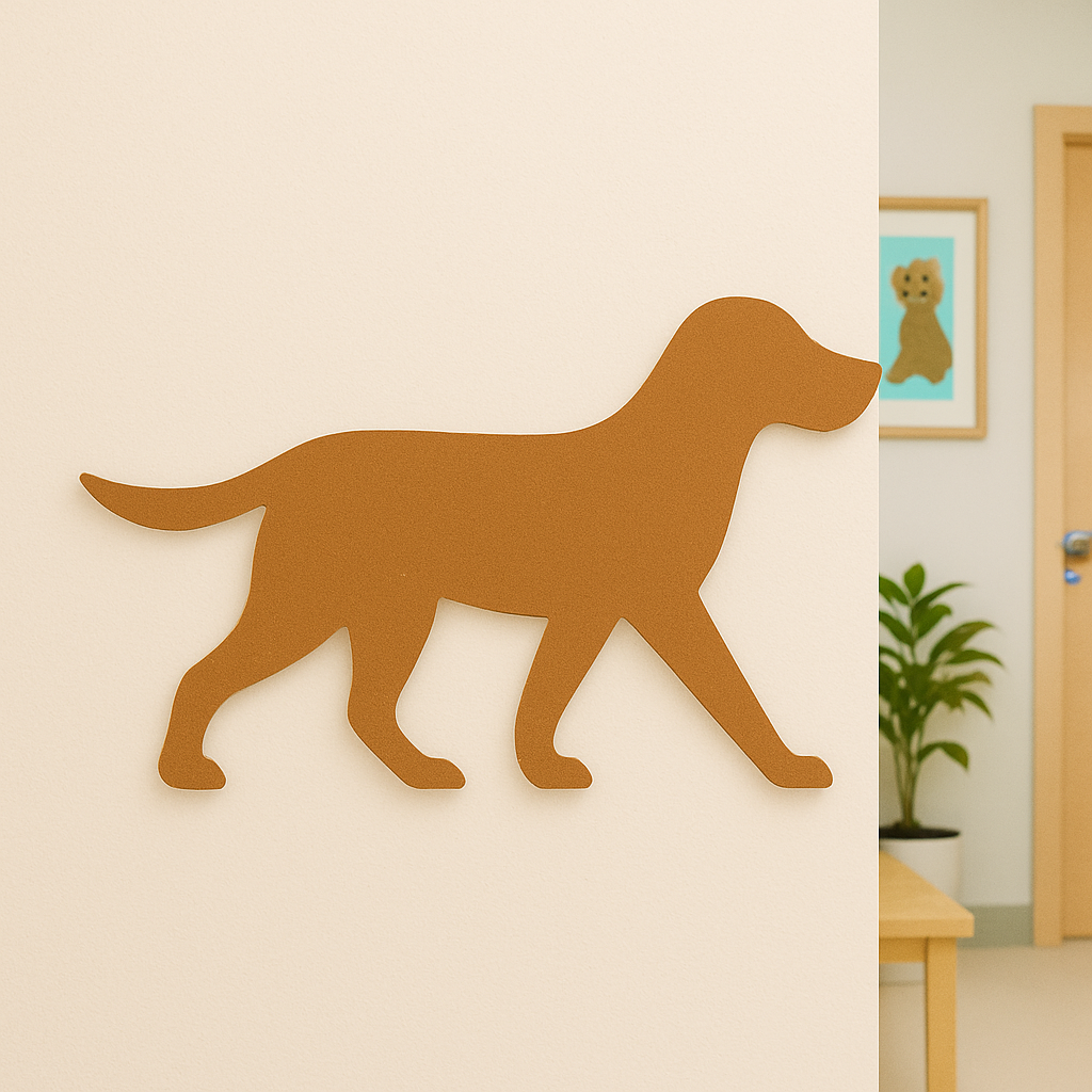 Dog Shaped Polycolour Board