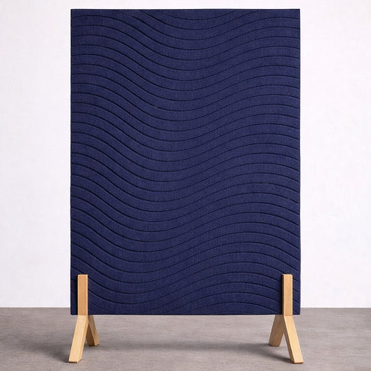 Freestanding Wave Grooved Acoustic Panel