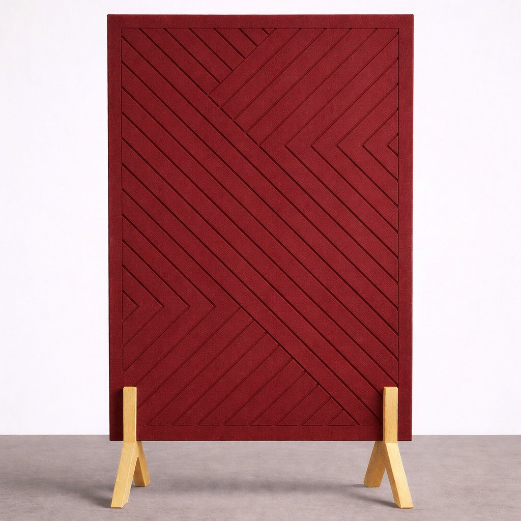 Freestanding Zonal Grooved Acoustic Panel