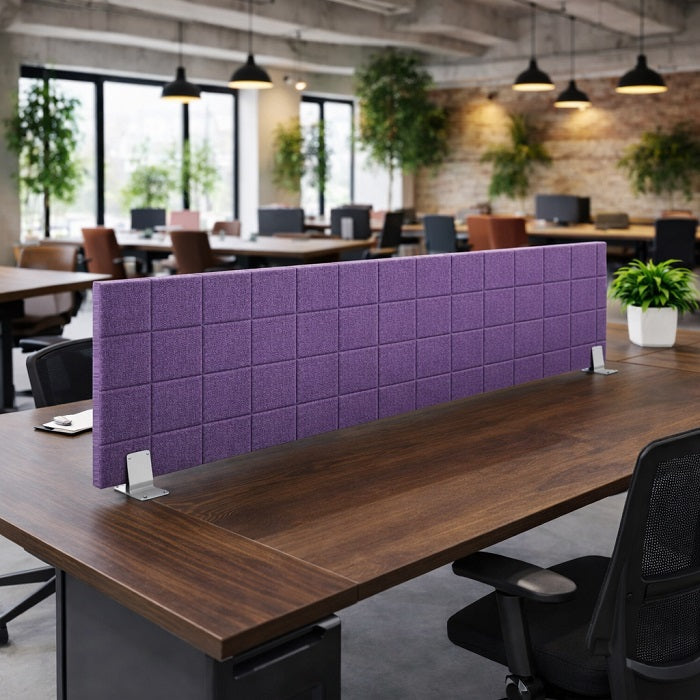 12mm Acoustic Desk Screen with Grid Design