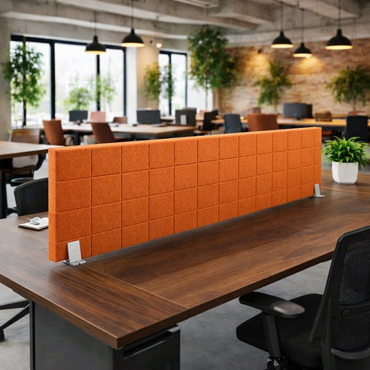 24mm Acoustic Desk Screen with Grid Design