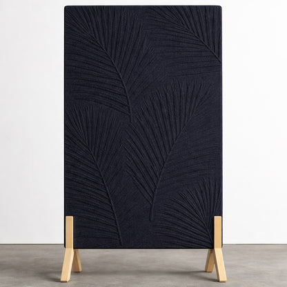 Palm Leaf Freestanding Grooved Acoustic Panel in Midnight Blue